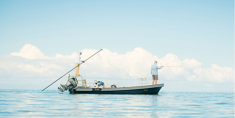 Skiff Life Skiff Fishing Shirts for Men - Inshore Fish Design Technical  Poling