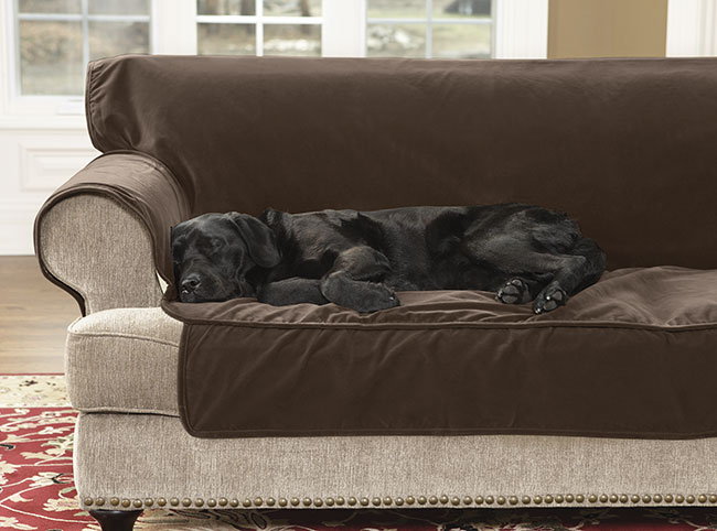 Dog Couch Protector / Only Loveseat Protector 55 inch wide, Chocolate