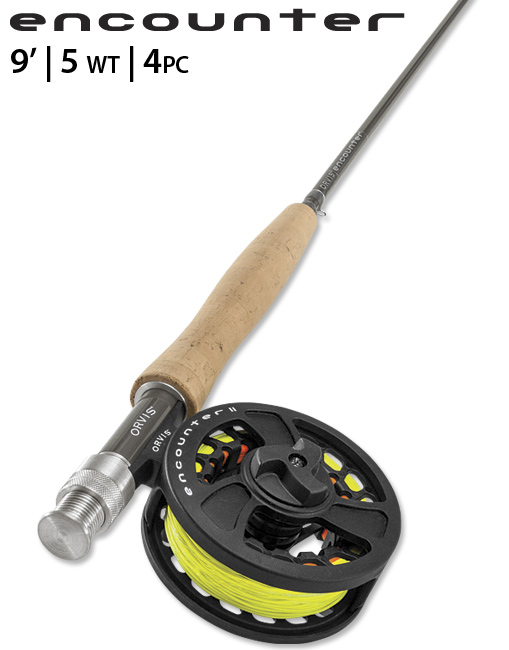Instead of the term "entry level," we prefer to describe our new Encounter rod outfits as "affordable awesomeness." Built for the hardcore angler, yet priced with frugality in mind, the Encounter rod series combines state-of-the-art rod design with a smooth, crisp performance-packaged with a large arbor Encounter reel, weight-forward floating line, backing, and leader. The 9' 5-weight Encounter rod outfit is easily the best value-priced outfit of its kind. This is the perfect backup for an experienced traveling angler or for a new angler who plans to spend most of their time on bigger trout waters.