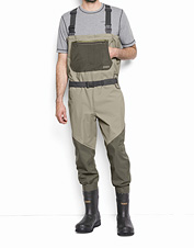These bootfoot waders offer maximum durability and traction.