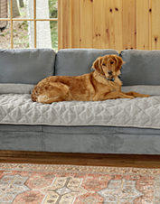 Orvis Grip-Tight Quilted Furniture Protector with Zip-Off Bolster//Only Loveseat Protector