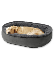 orvis comfortfill wraparound dog bed with fleece