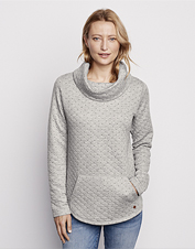 orvis quilted cowl neck sweatshirt